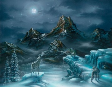 Lobo Painting - Lobos de la canción del espíritu